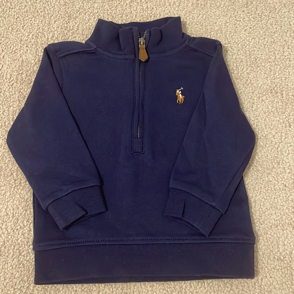 Baby Boy Ralph Lauren half zip pullover. 9 months